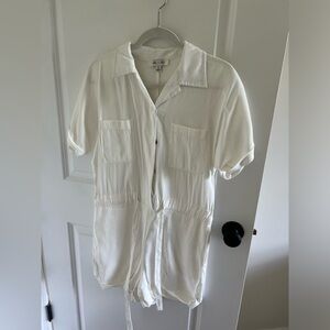 she + sky small white romper